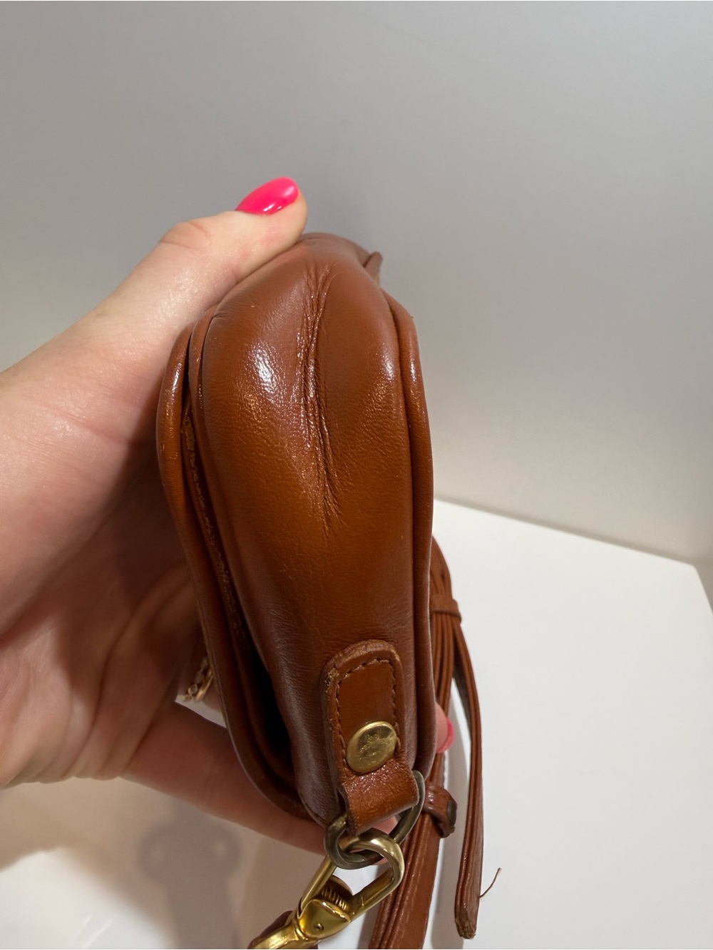 MCM Cognac Visetos Mini Crossbody Bag - Picture 4 of 7
